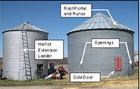 Photo of grain bin site