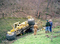 Photo of overturned sprayer