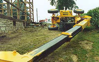 Photo of overturned forklift