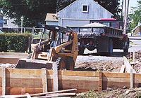 Photo of front view of skid-loader