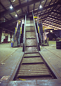 Photo of the metal conveyor