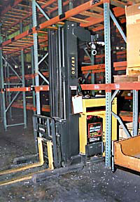Photo of forklift inside warehouse