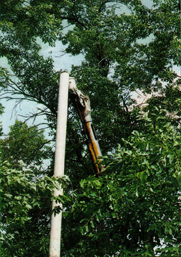 photo of bent boom